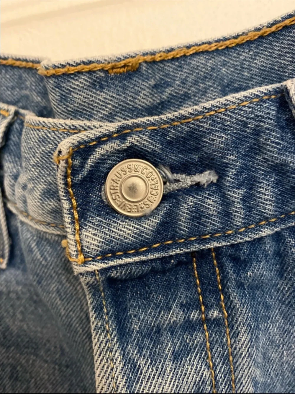 High-Rise Distressed Denim Shorts